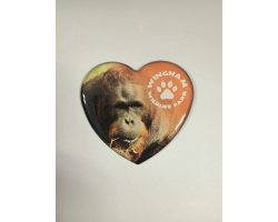 WWP Heart Magnet - Orangutan