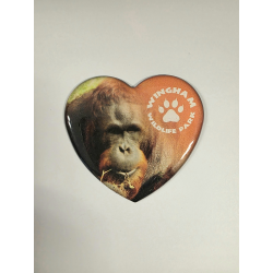 WWP Heart Magnet - Orangutan