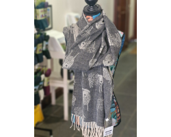 Luxury sheep scarf grey