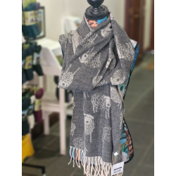 Luxury sheep scarf grey