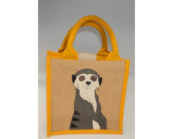Meerkat Jute Bag 21x21x14cm