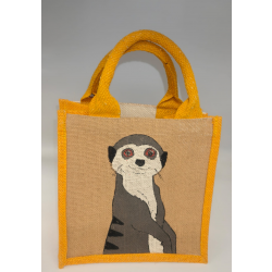 Meerkat Jute Bag 21x21x14cm