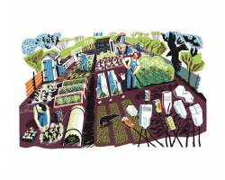 May Day Allotment greetings card