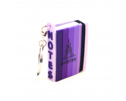 Chester Mini Notepad Keyring - Purple