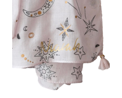 Lisa Angel Pink Moon and Stars Scarf