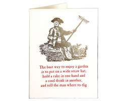 Man and Rake greetings card