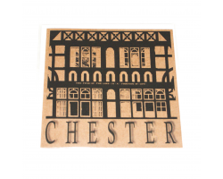 Brown Chester Rows Greetings Card