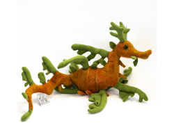 brown and green weedy sea dragon soft toy