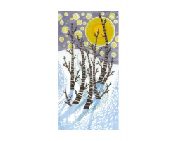 Snow Birches greetings card