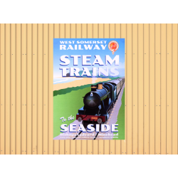 Steam Trains to the Seaside Poster