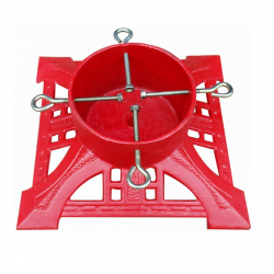 Traditional lattice red 14 inch cast iron stand