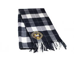 Oxord University Navy & White Tartan Scarf