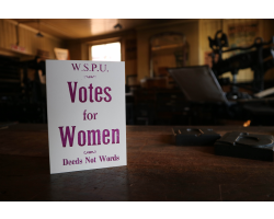 Handprinted Votes for Women A5 card