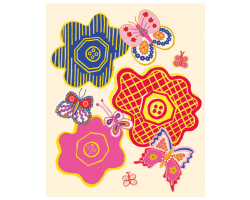 Zandra Rhodes Buttons & Butterflies g/card