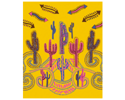 Zandra Rhodes Cactus greetings card