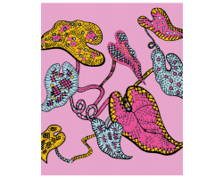 Zandra Rhodes Neon Ivy greetings card